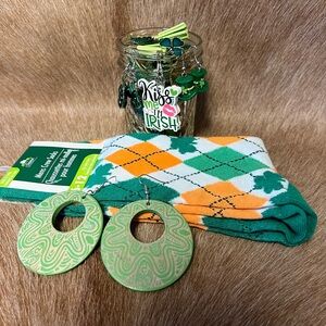 Green St. Patrick's Day themed jewelry jar